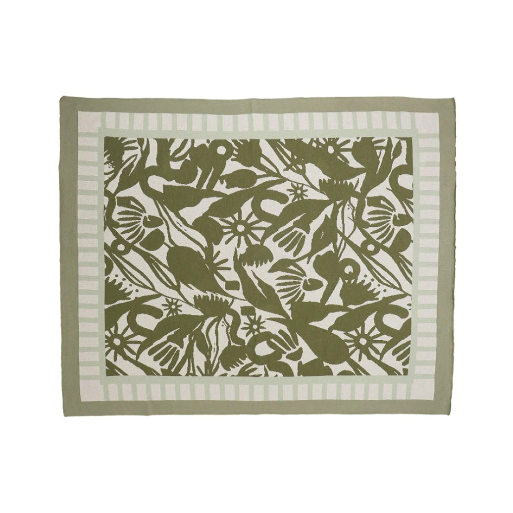 Abstract Gum Knitted Cotton Throw