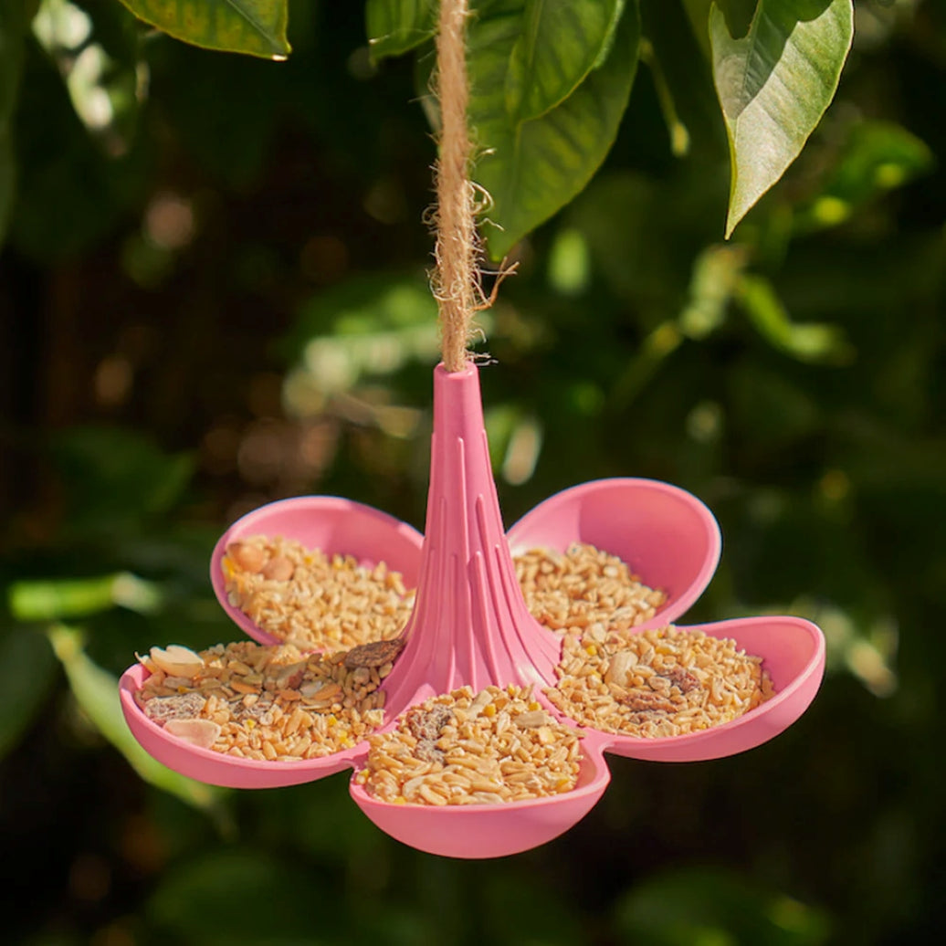 Hanging Bird Feeder - Pink