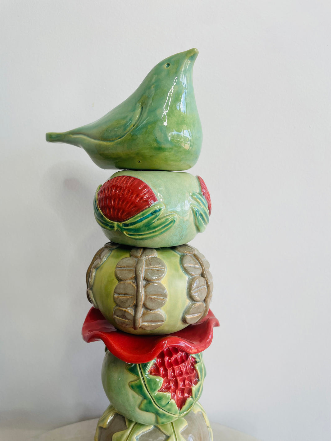 Protea Perch Ceramic Sculpture