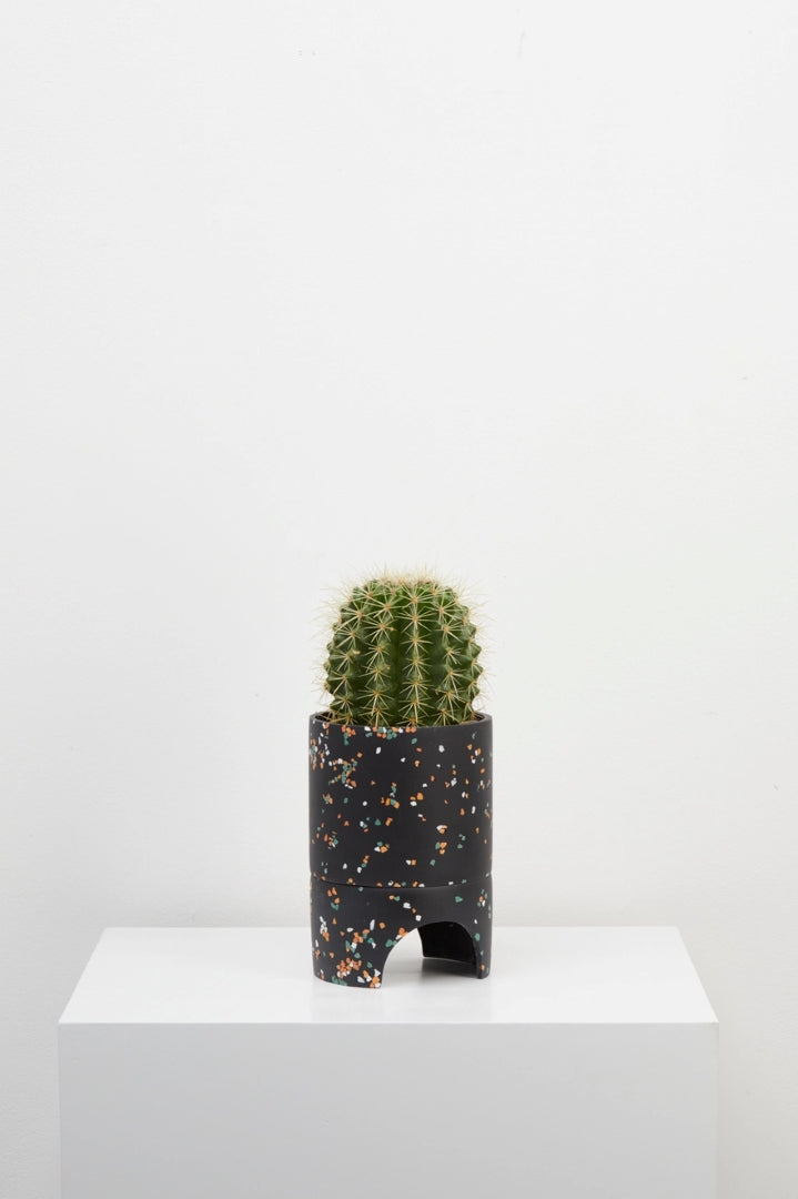 Archie Pot Black Terrazzo
