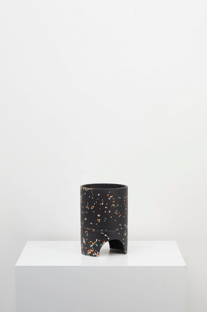 Archie Pot Black Terrazzo