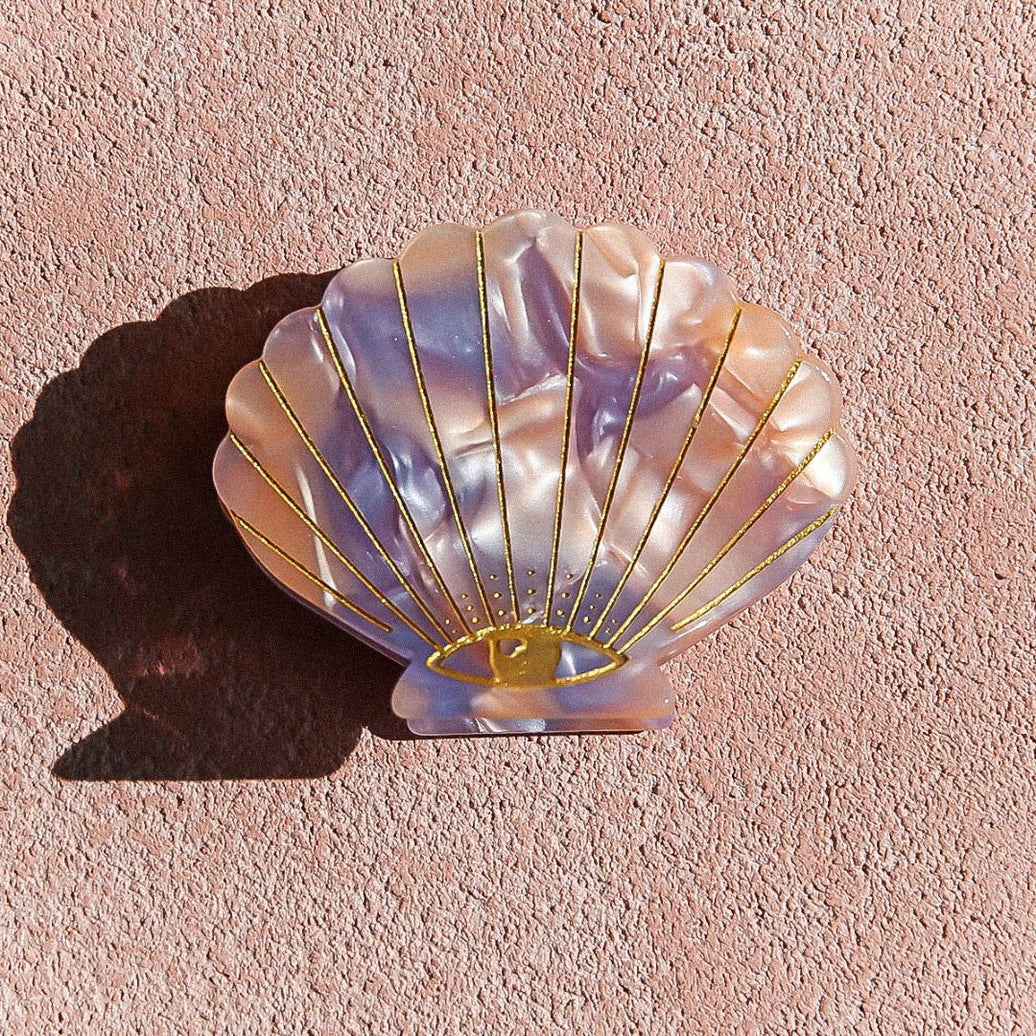 Pink Pearl Shell Clip