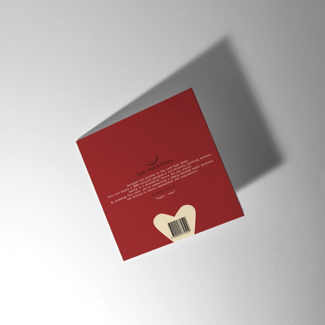 Cupid Wine Greeting Card