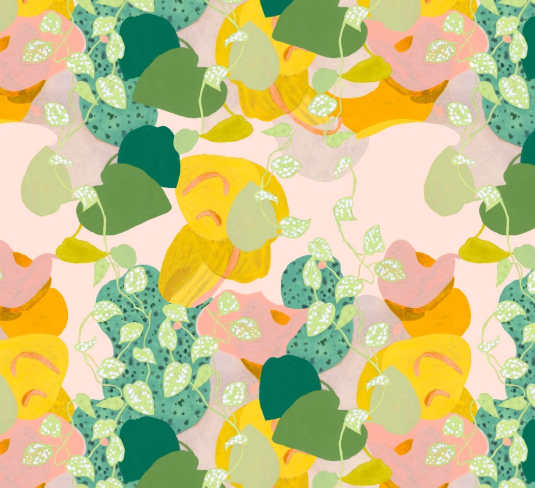 Satin Girl Garden Wrapping Paper