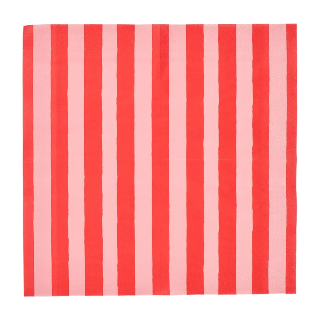 Red Stripe Paper Napkin