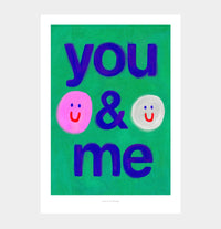 You & Me - A4 Wall Art Print