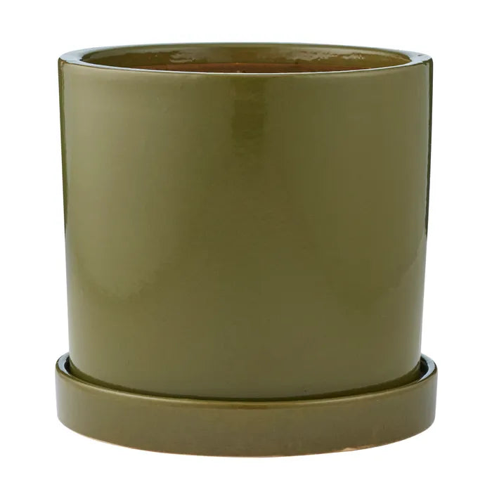 Mason Ceramic Pot with Saucer