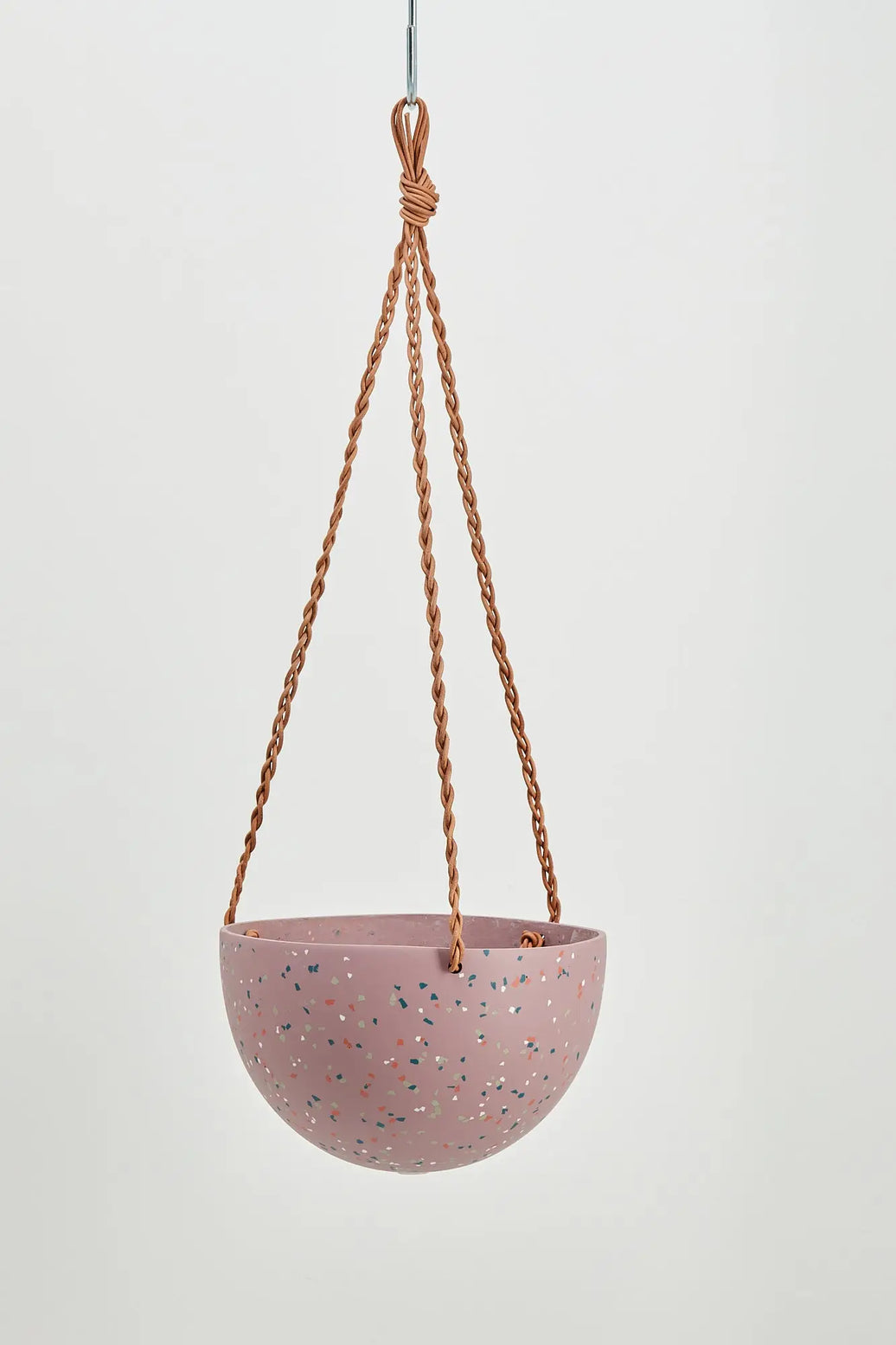 Terrazzo Dome Hanging Pot - Musk