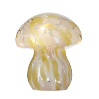 Mushroom Glass LED Lamp - Pink & Amber