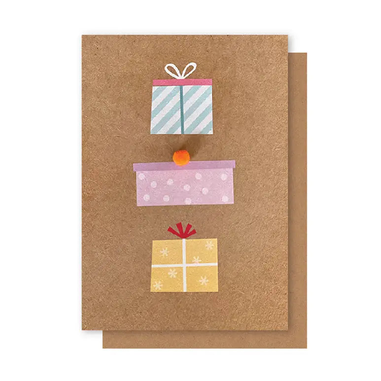 Birthday Presents Pom Pom Greeting Card