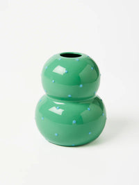 Fonda Green Blue Dotty Vase