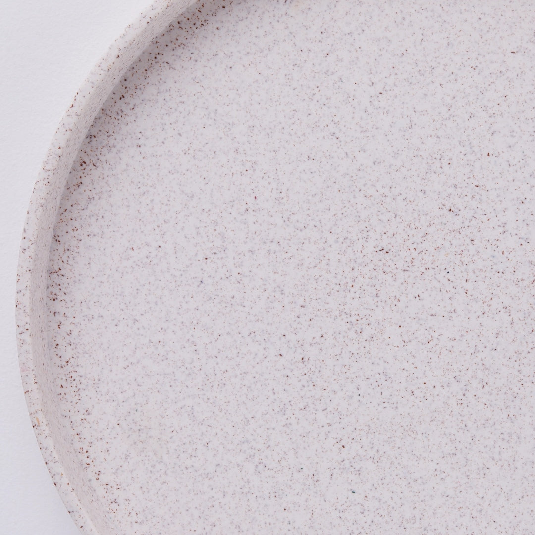 Speckled Tray White w/ Clay Speckle Medium