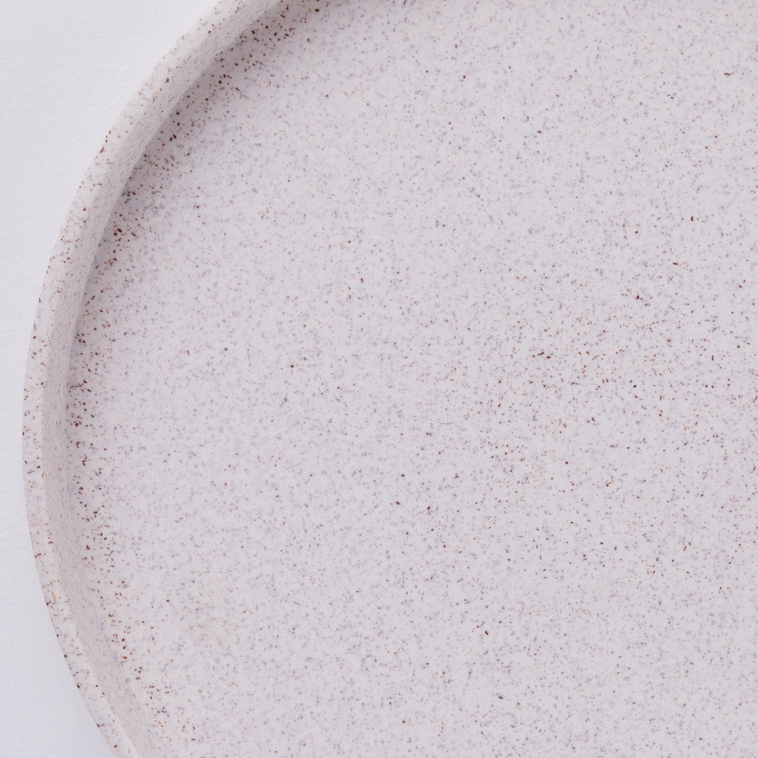 Speckled Tray White w/ Clay Speckle Medium