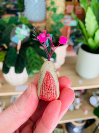Mini Ceramic Fairy House - Red