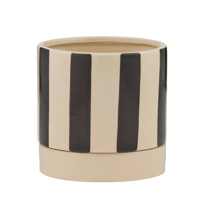 Tyra Ceramic Pot with Saucer