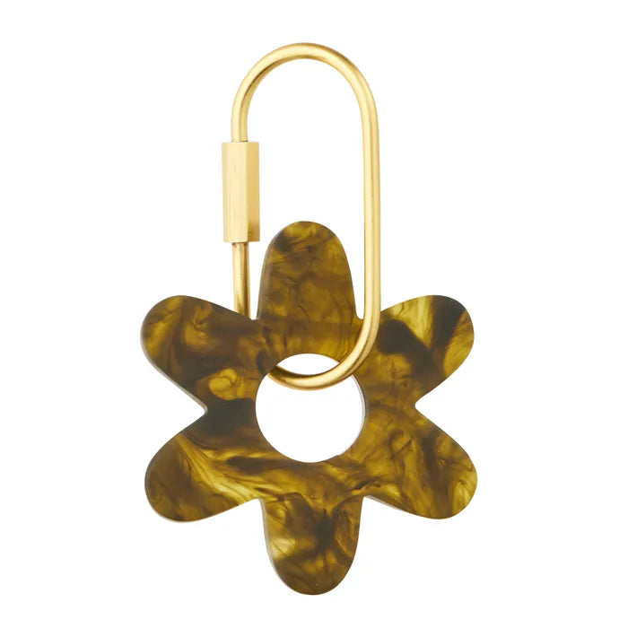 Kip Resin Flower Key Ring Pesto