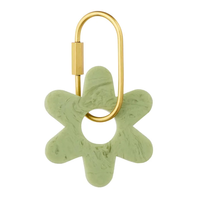 Kip Resin Flower Key Ring Pistachio