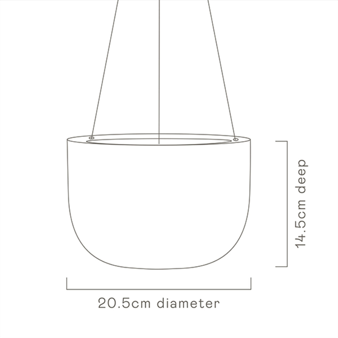 Raw Earth Hanging Planter Shale Green