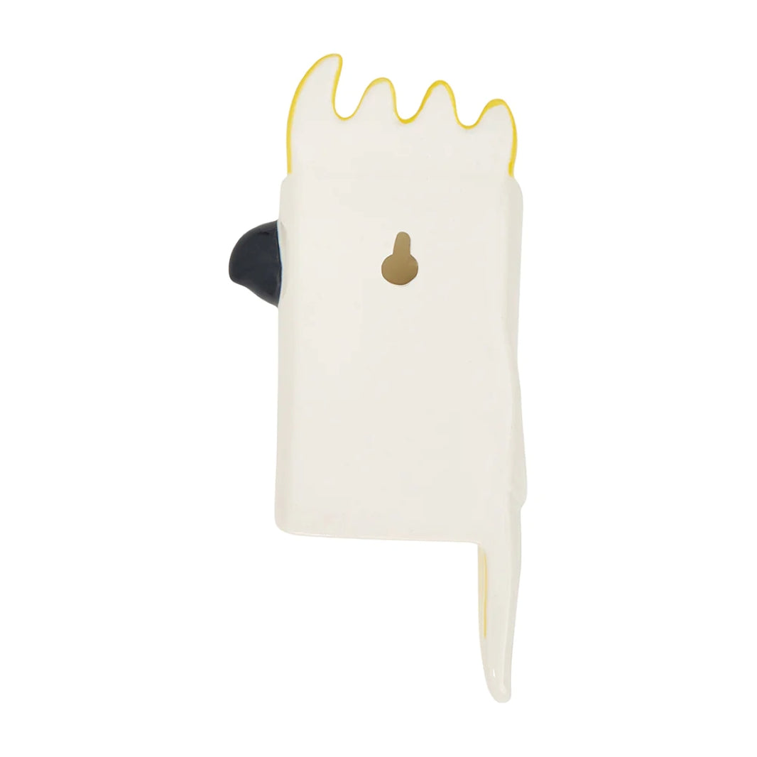 White Cockatoo Ceramic Wall Vase