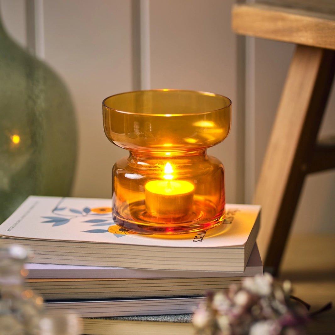 Copenhagen Candle Holder - Amber
