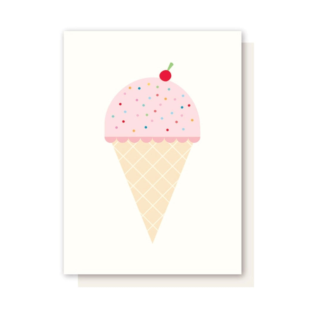 Ice Cream With Cherry card