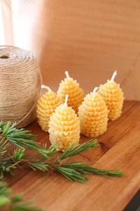 Beeswax Pine Cone Candles