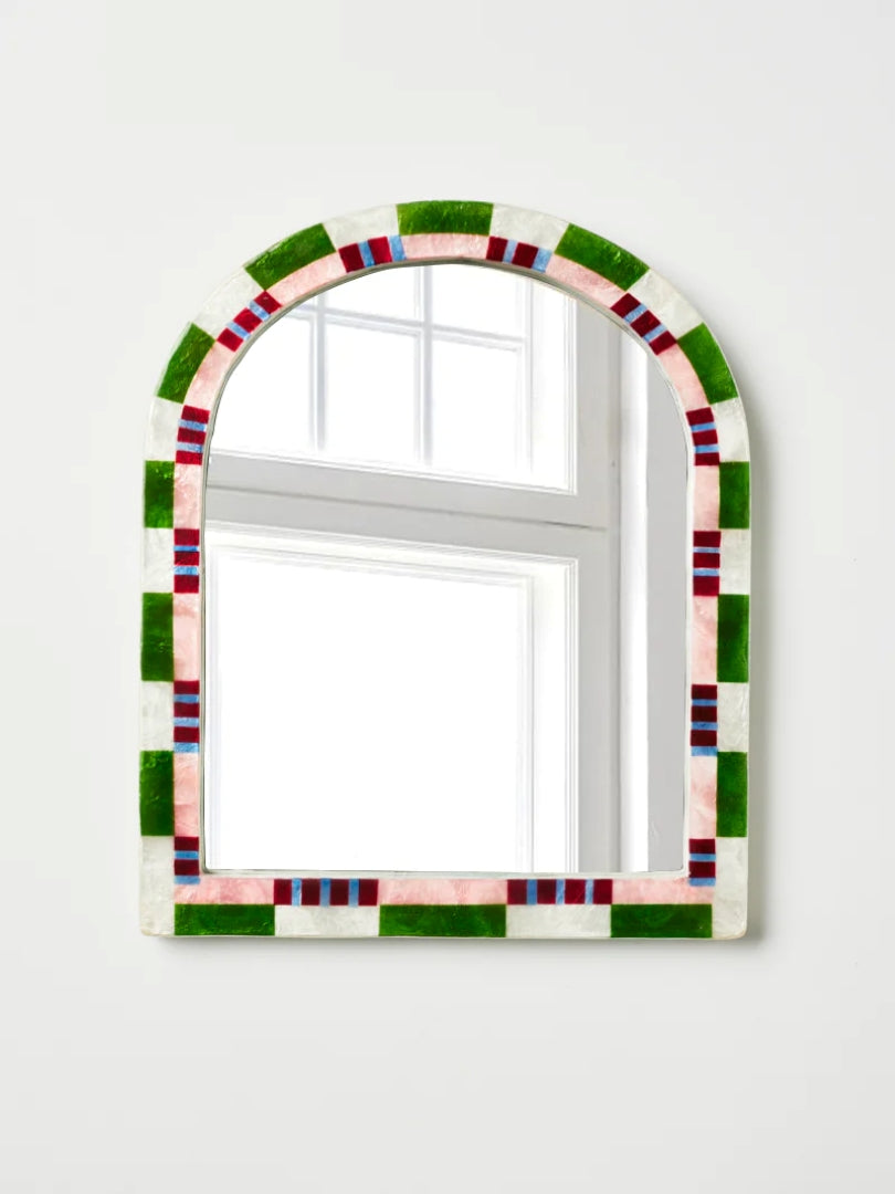 Bloom Nouveau Check Mirror