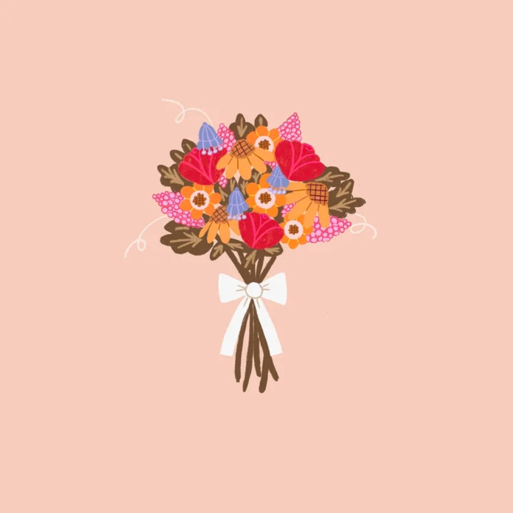 Bow Bouquet Greeting Card