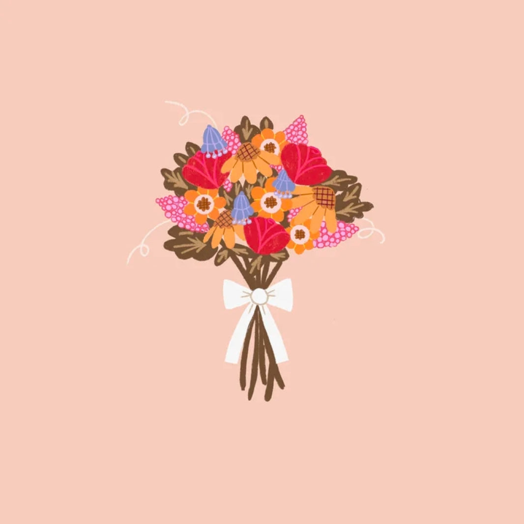 Bow Bouquet Greeting Card