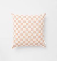 Check Rose Square Cushion
