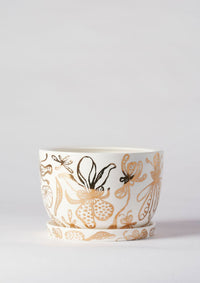 Decorative Plant Pot - Gold Garden