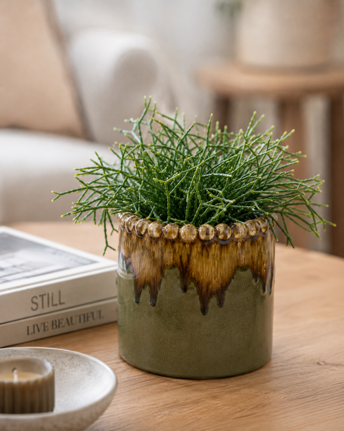 Emerson Ceramic Pot Olive