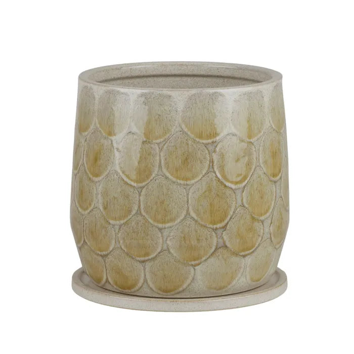 Eda Ceramic Pot with Saucer
