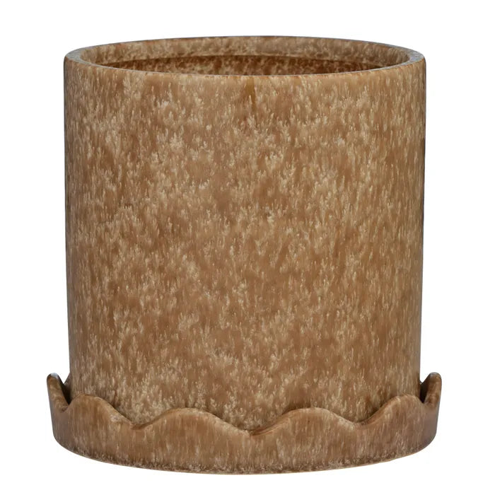 Macy Pot with Saucer – Mustard