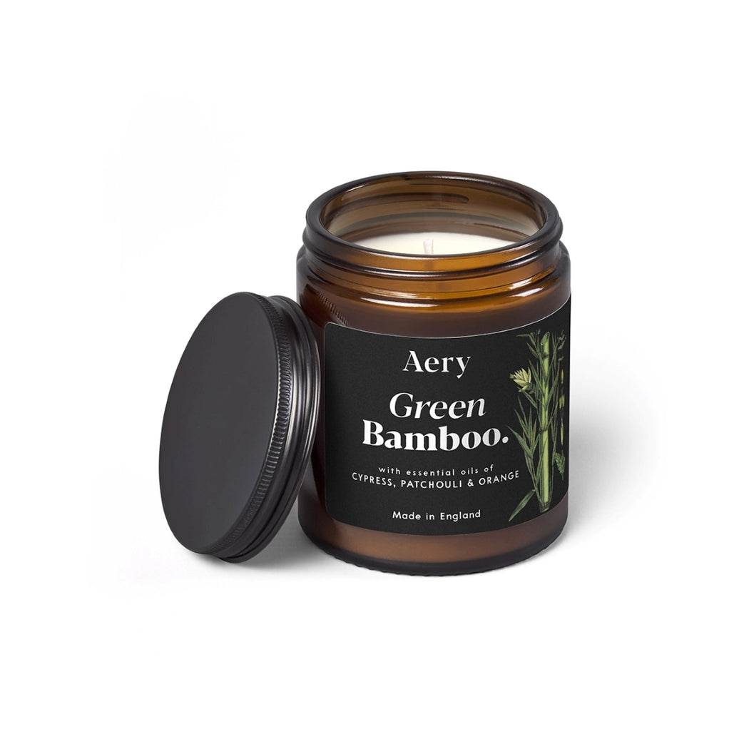Green Bamboo Candle Jar