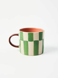 Bloomie Green Check Mug