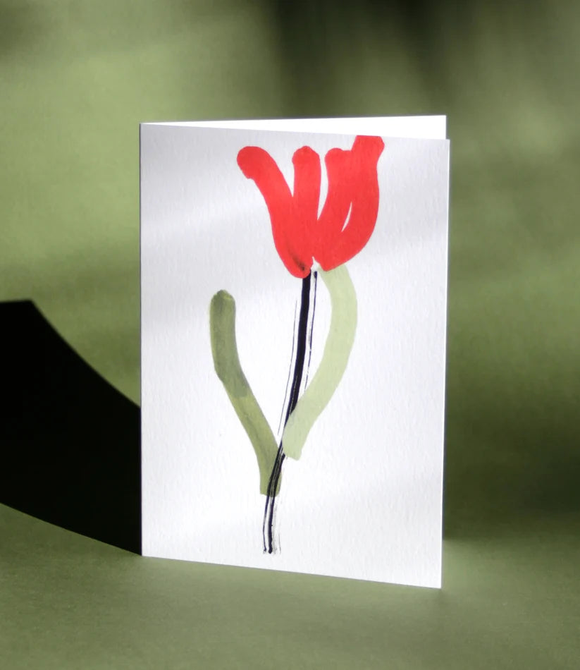Red Tulip Greeting Card