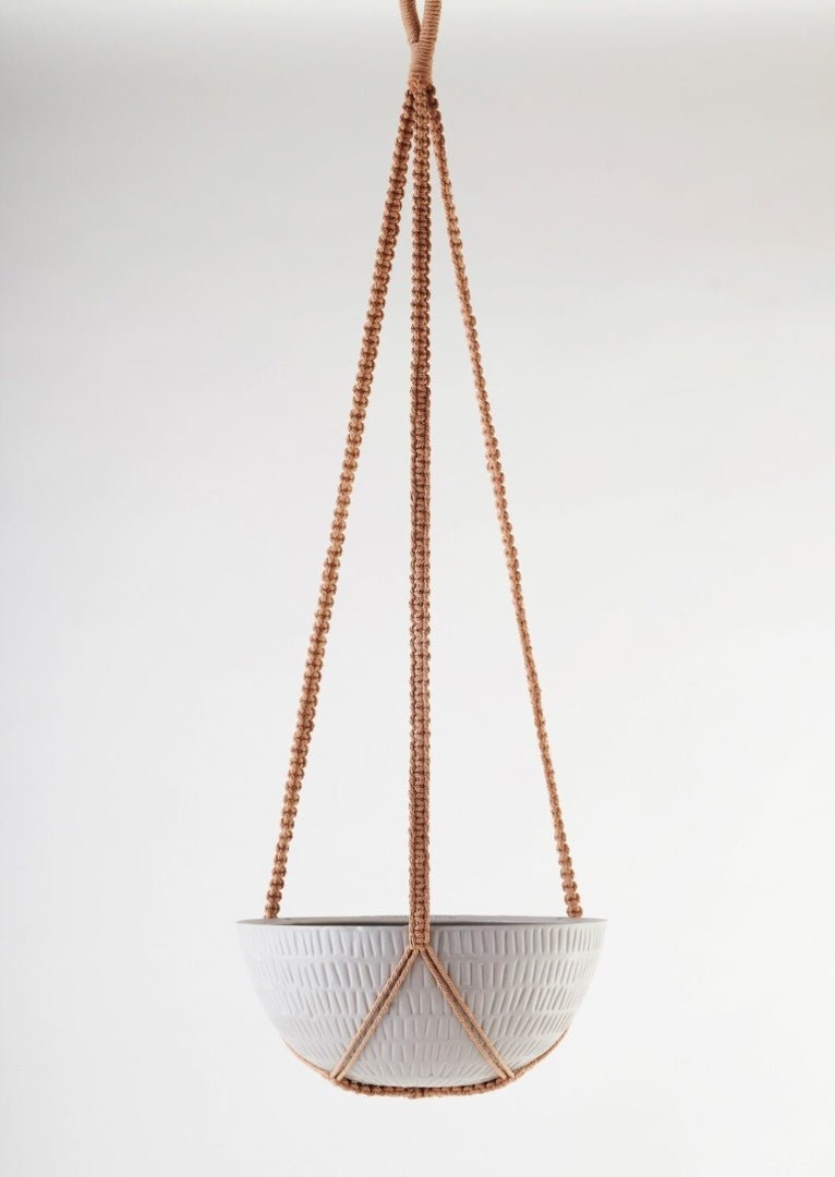 Macrame Hanging Planter Large Grey