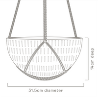 Macrame Hanging Planter Large White