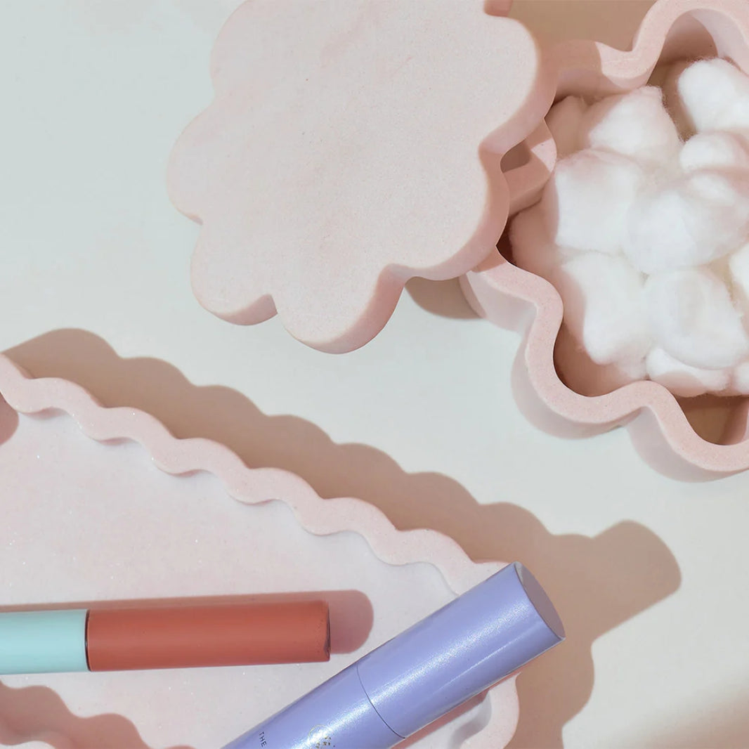 Pink Marble Trinket Tray