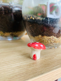 Mini Ceramic Mushroom  - Red