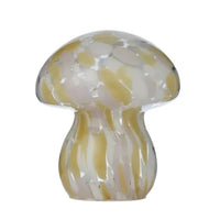Mushroom Glass LED Lamp - Pink & Amber