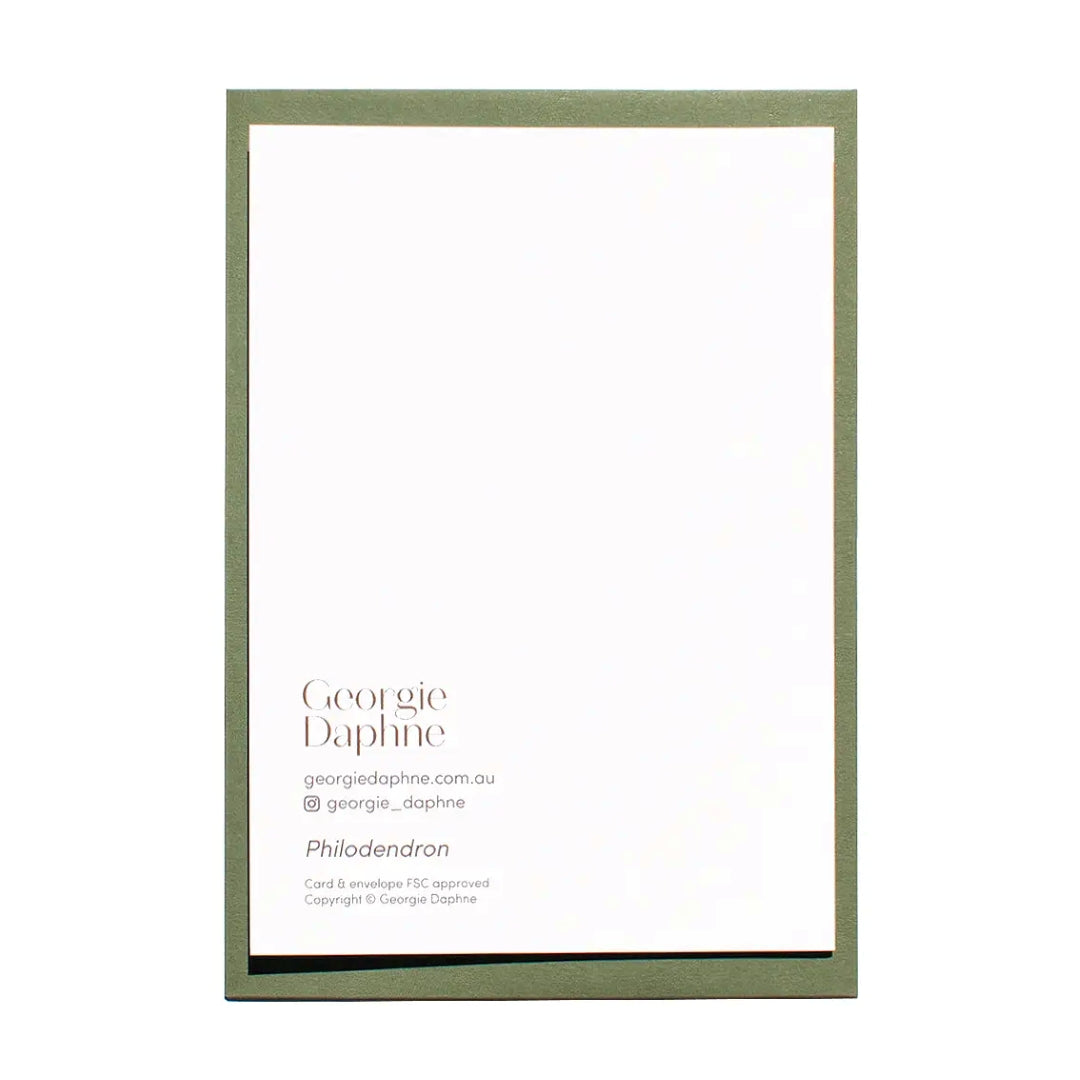 Philodendron Greeting Card