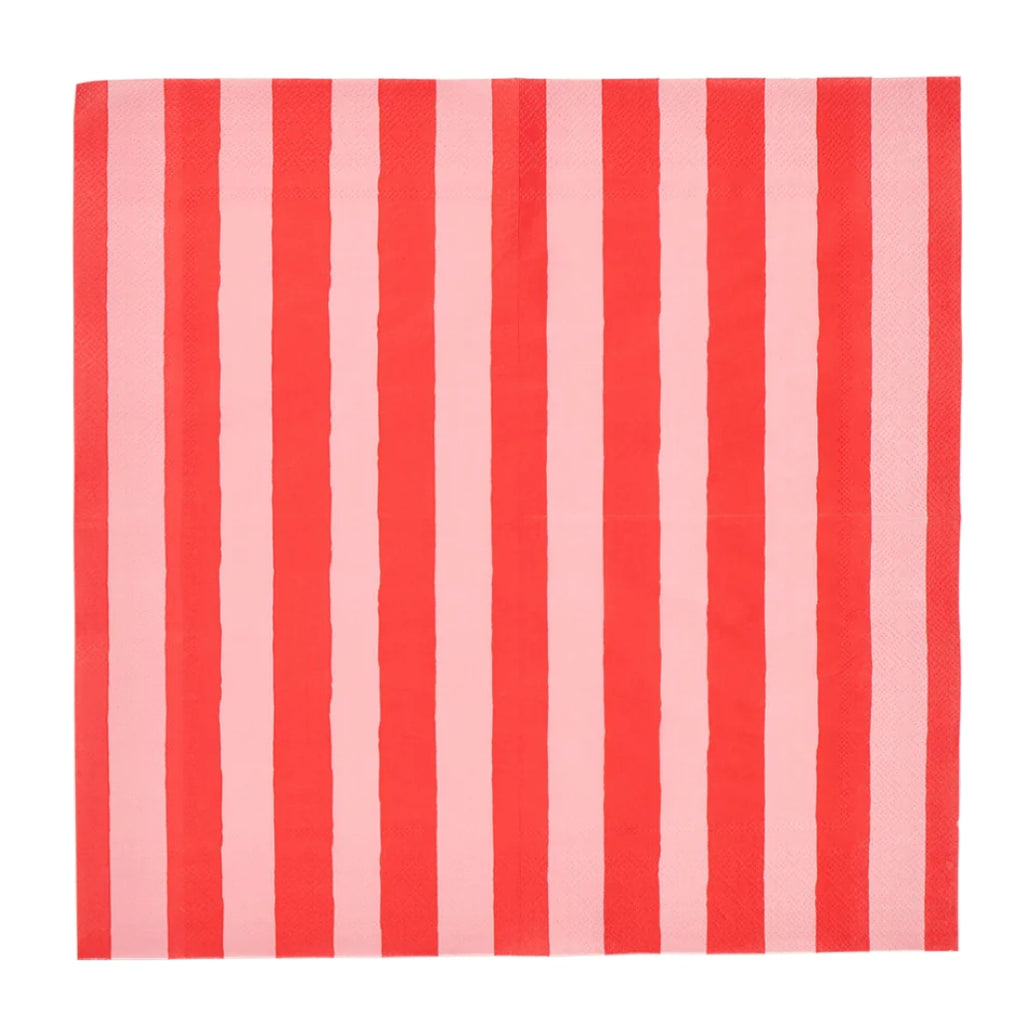 Red Stripe Paper Napkin