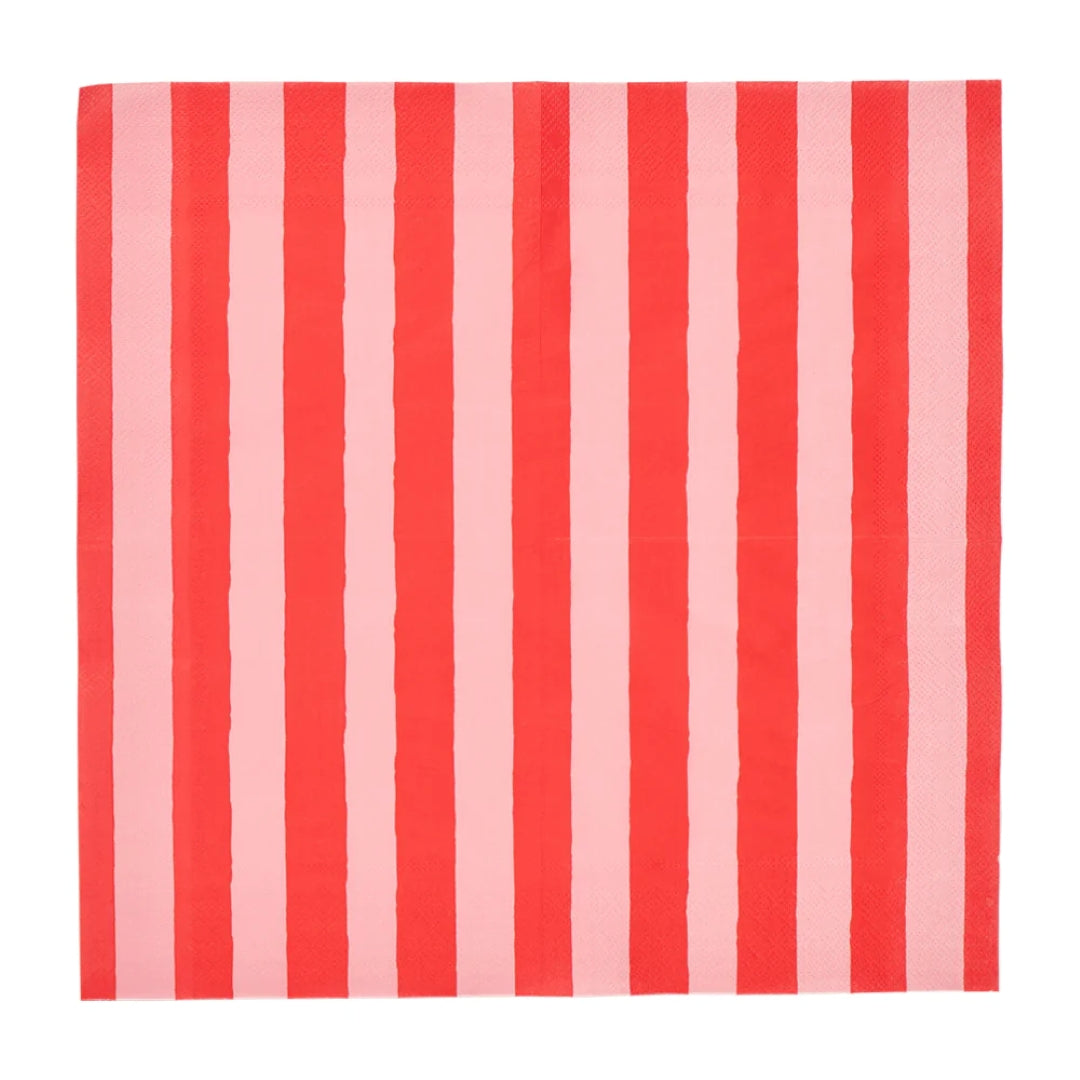 Red Stripe Paper Napkin