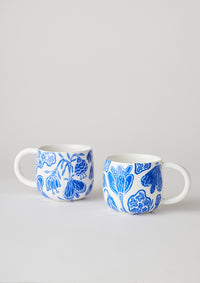 Sunny Day Mugs - Cobalt Garden (2 set)