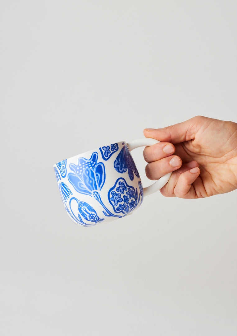 Sunny Day Mugs - Cobalt Garden (2 set)
