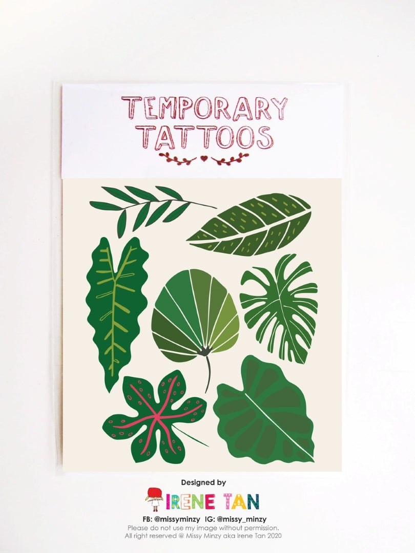 Temporary Tattoos - Tropical Leaves