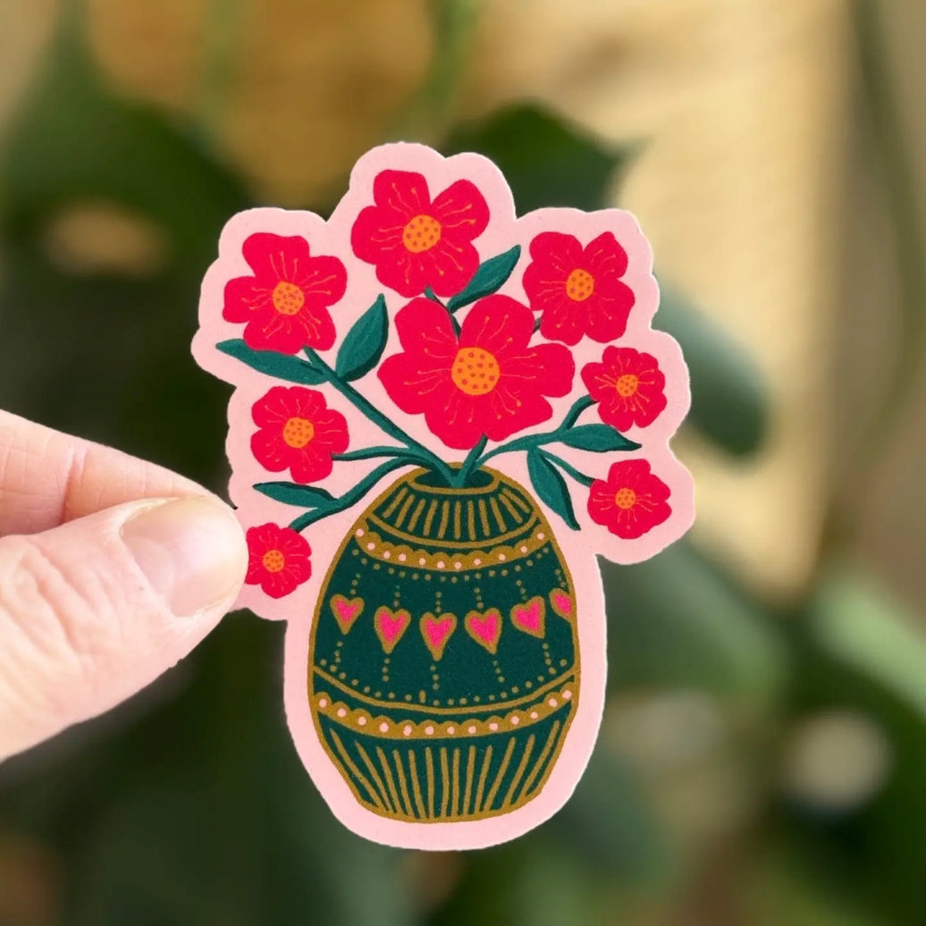 Vase of Flowers 3 Vinyl Sticker