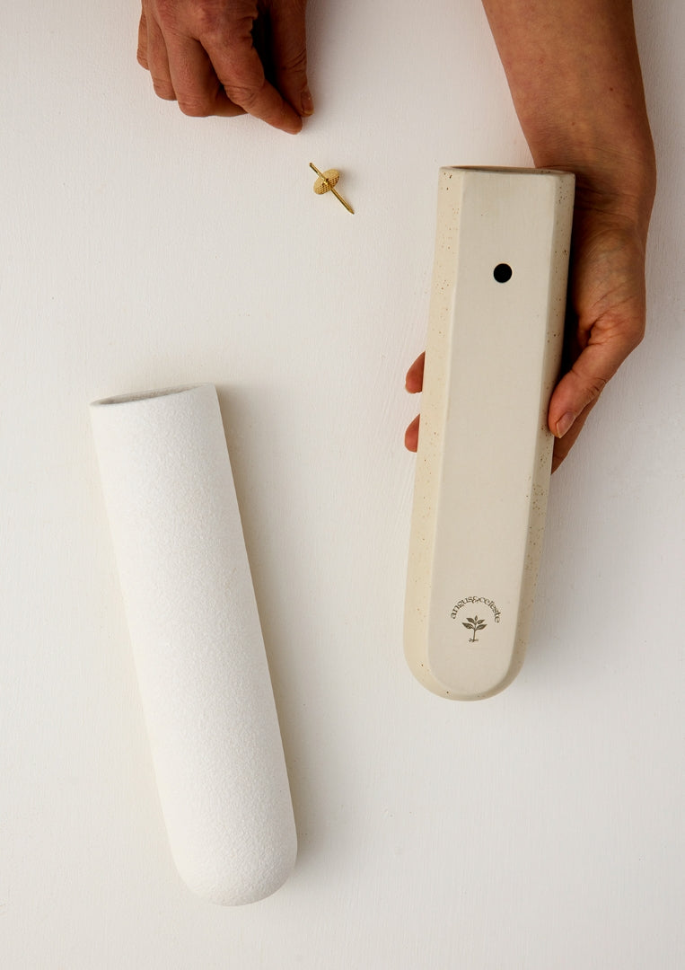 Wall Vase - White Boucle